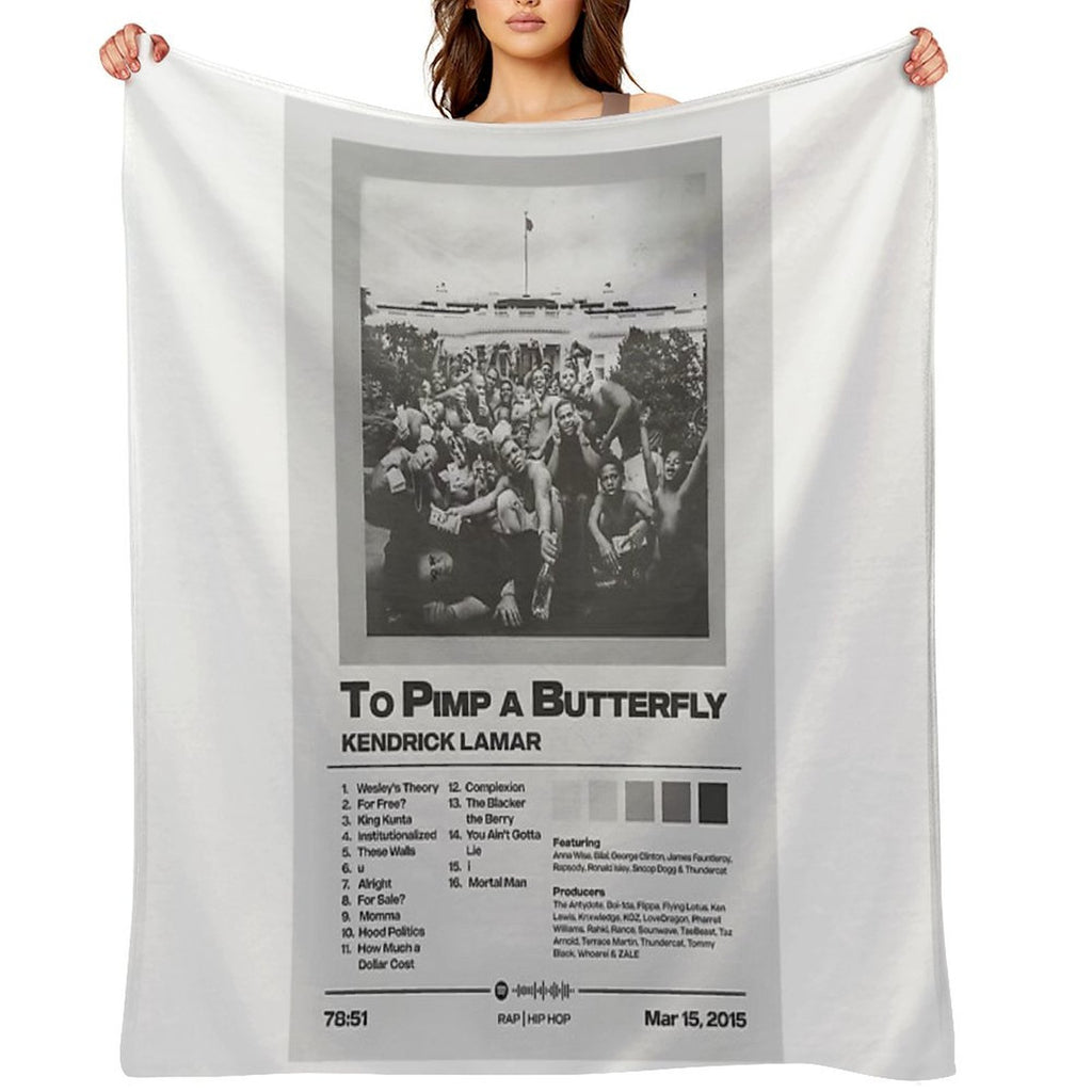 To Pimp A Butterfly  Kendrick Lamar - Tracklist Album Eco-conscious Throw Blanket