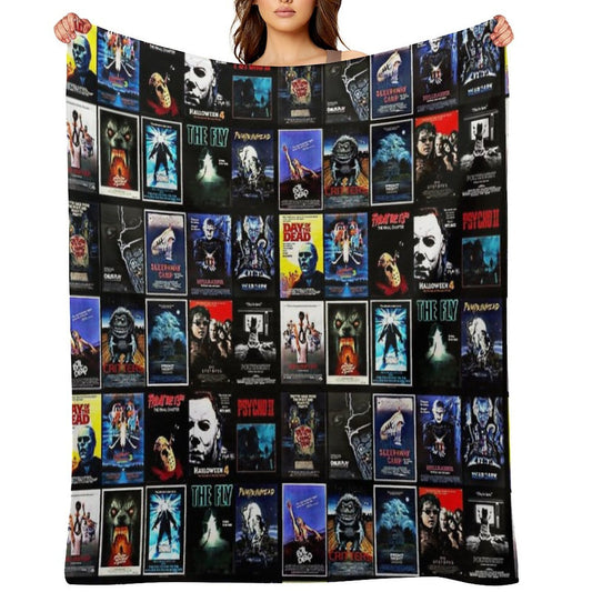 1980s Horror Classics Shrink-resistant Throw Blanket
