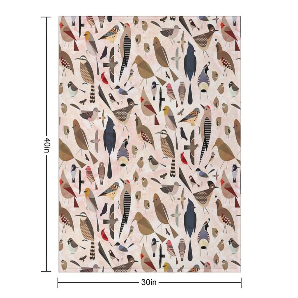 Sonoran Birds Machine-washable Throw Blanket