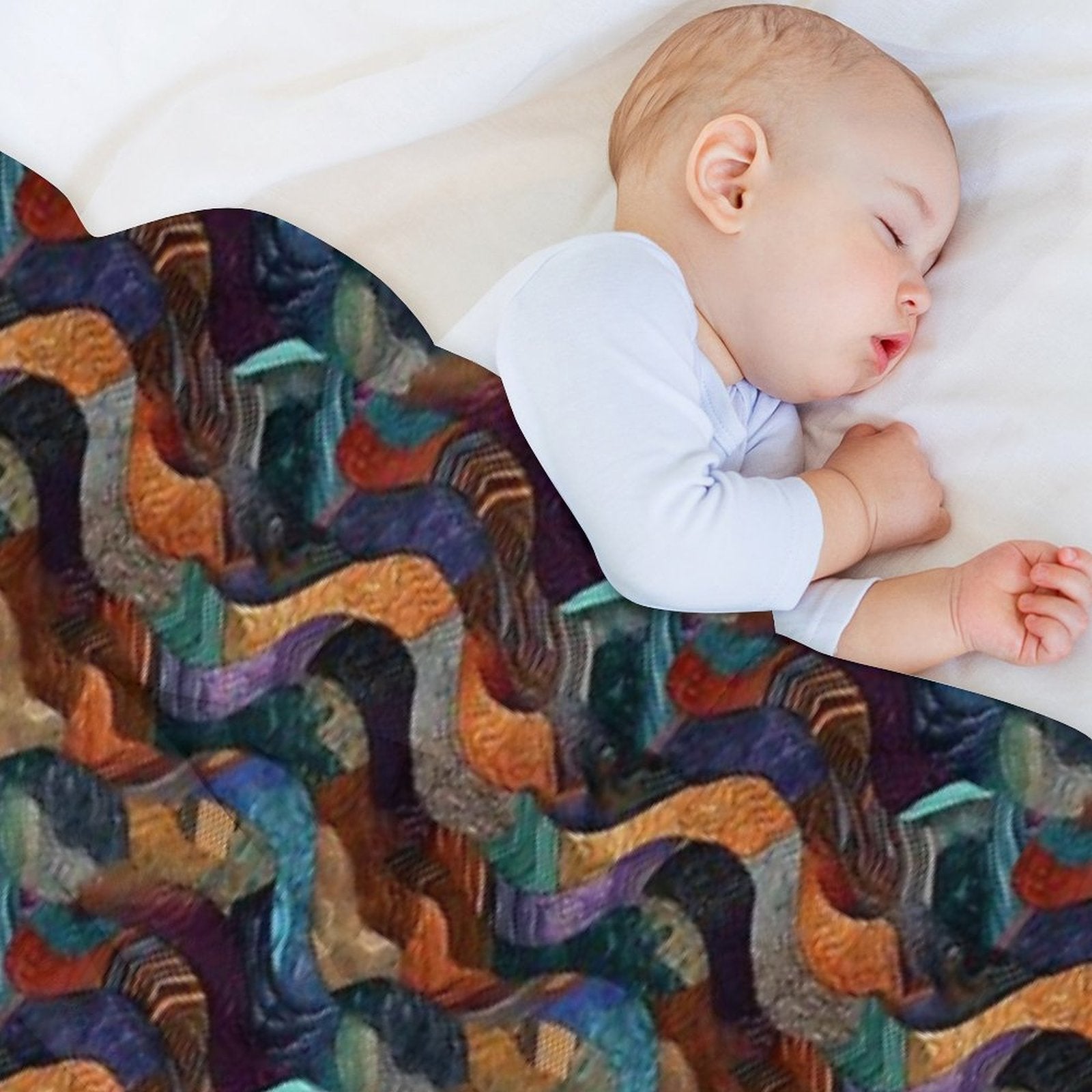 Textures Collage Pattern Anti-pilling Throw Blanket