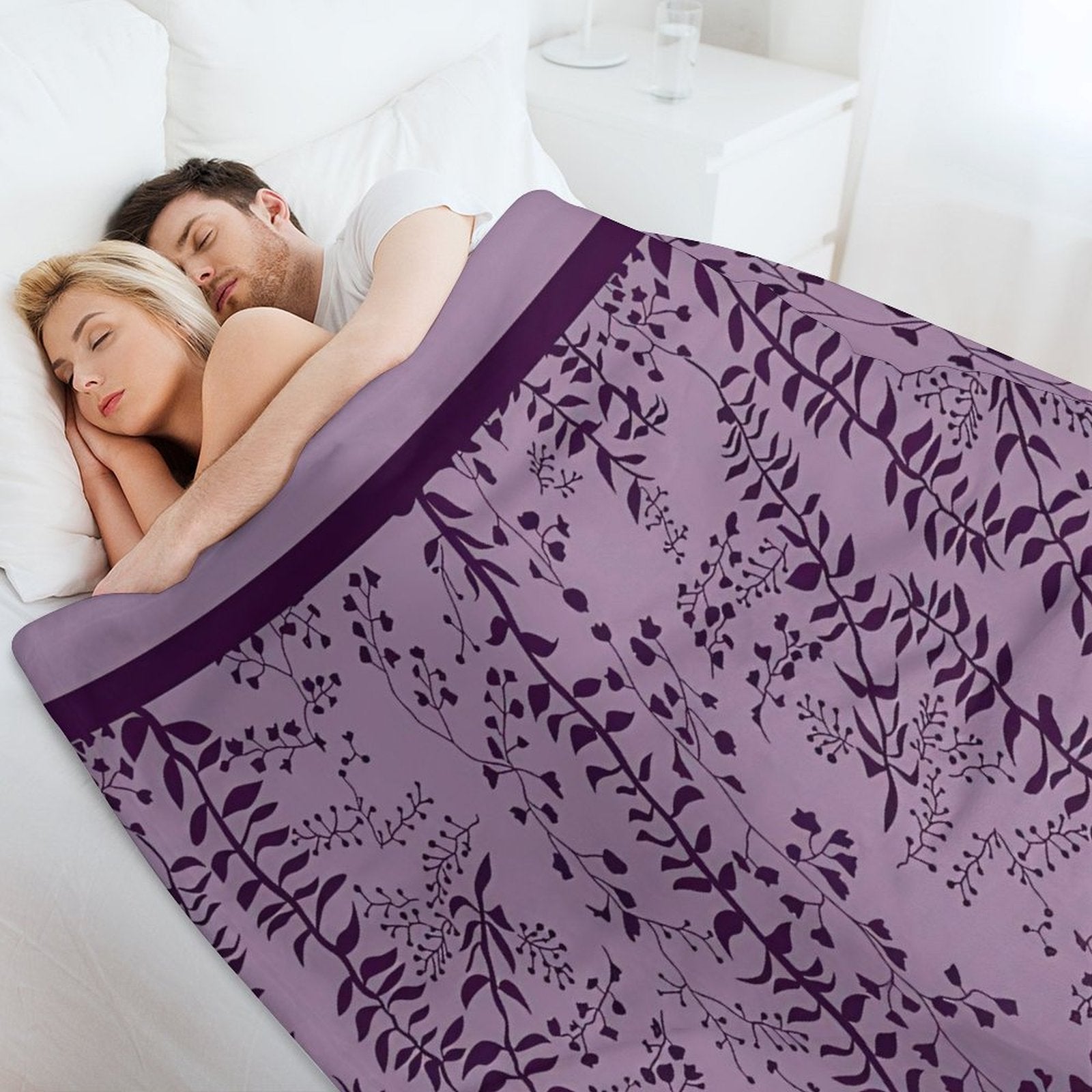 Bella Swan's Comforter Set Replica  Purples Cool - Version 2  Twilight Saga Fanart Sustainable Throw Blanket