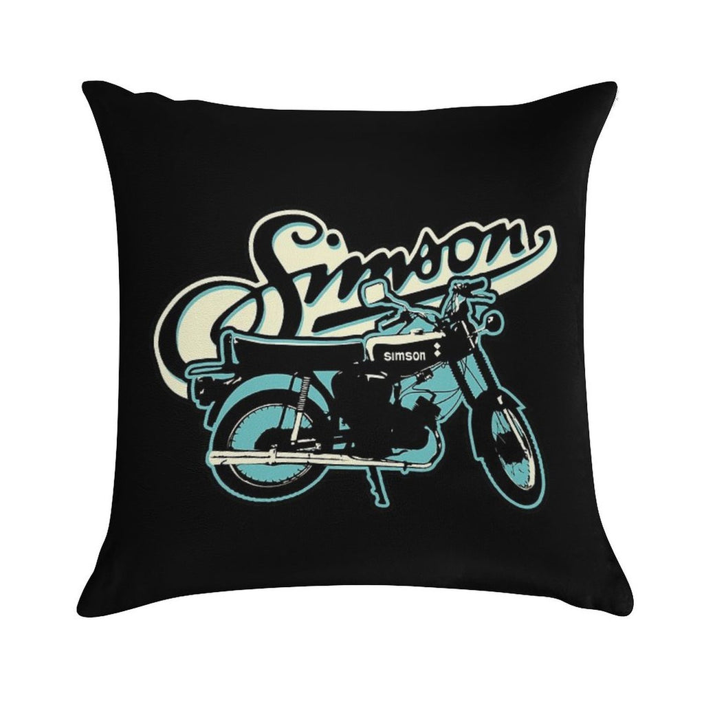 S51 Moped Drivers And GDR Fans. Soft Reinforced Edging Throw Pillow
