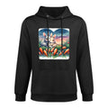 Rabbits Snuggle Among Heart-Carrots, Dusk Premium Adjustable Hood Hoodie