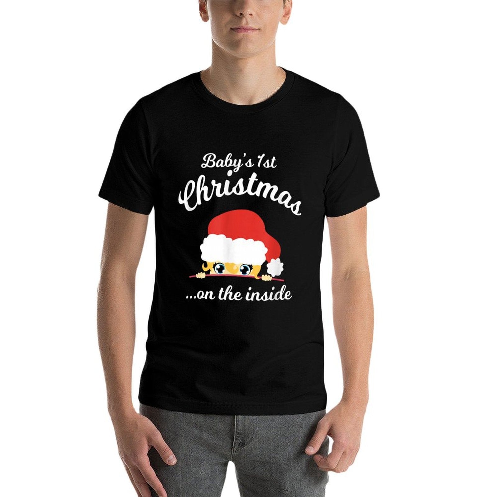 Babys First Chritsmas On The Inside Apparel  Eco-friendly Material T-Shirt