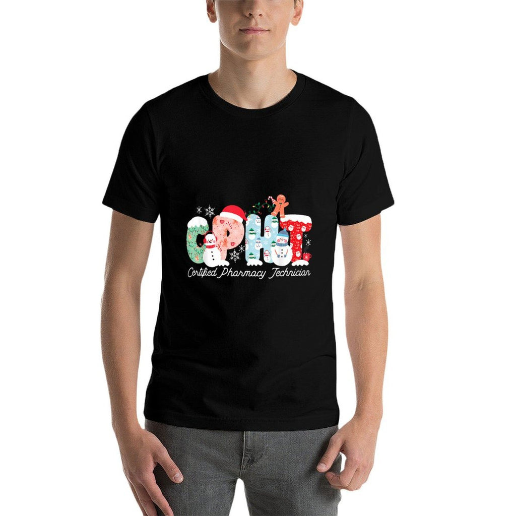 Pharmacy Tech Technician Pharmacist Student Christmas Cpht  Wrinkle-resistant T-Shirt