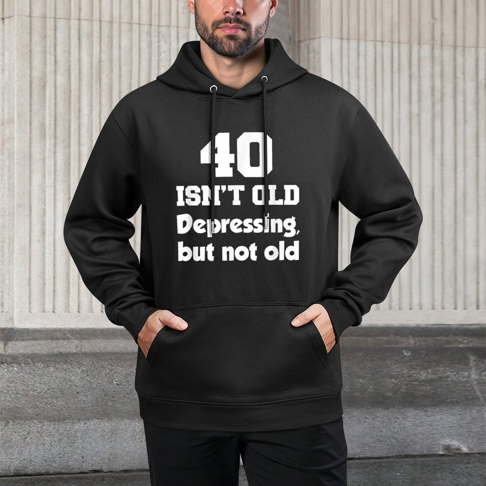 40 Isn't Old Depressing, But Not Old 40th Birthday Moisture-Wicking Hoodie