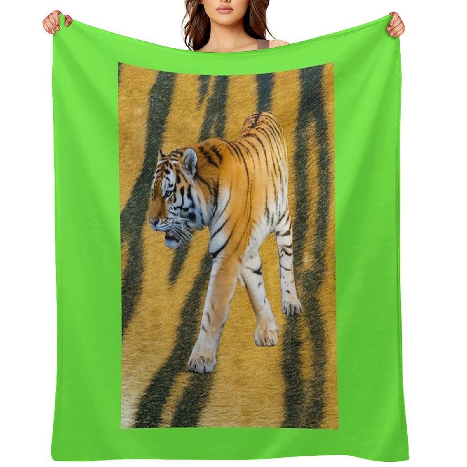 Copy of Copy of Copy of Copy of Copy of TIGER IN BEAUTIFUL COLORS. Wrinkle-free Throw Blanket