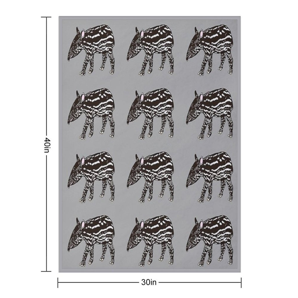 Baby Tapir Compact Throw Blanket