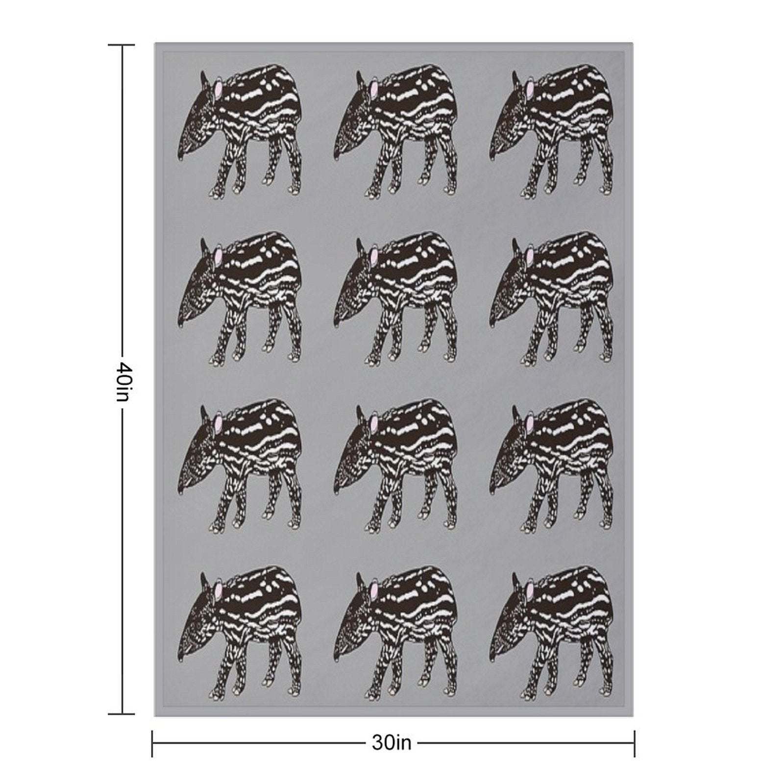 Baby Tapir Compact Throw Blanket