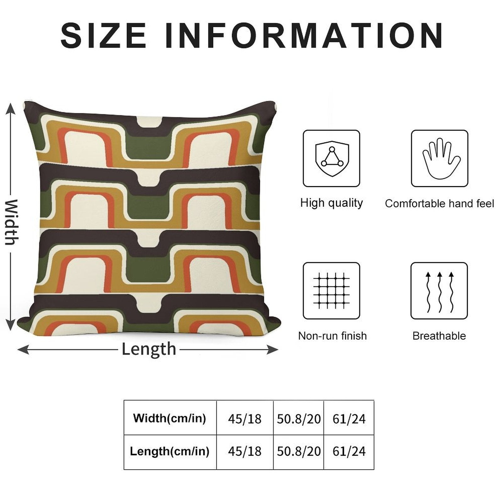 Mid-Century Modern Meets 1970s Soft Gift Ready Throw Pillow