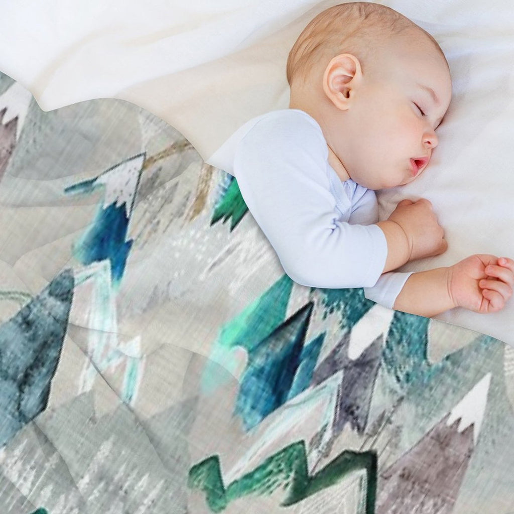 Call of The Mountains (in Evergreen) Compact Throw Blanket
