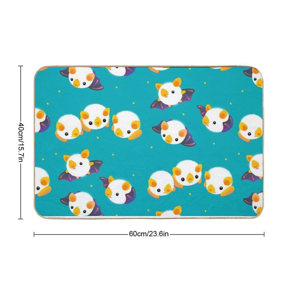 Honduran White Bat (Flying Mochi)  Absorbent Bath Mat