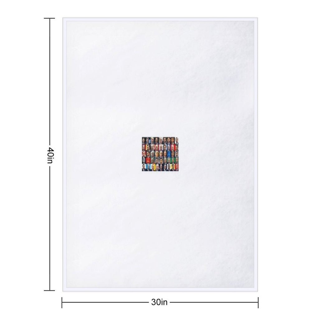 World Great Leaders Machine-washable Throw Blanket