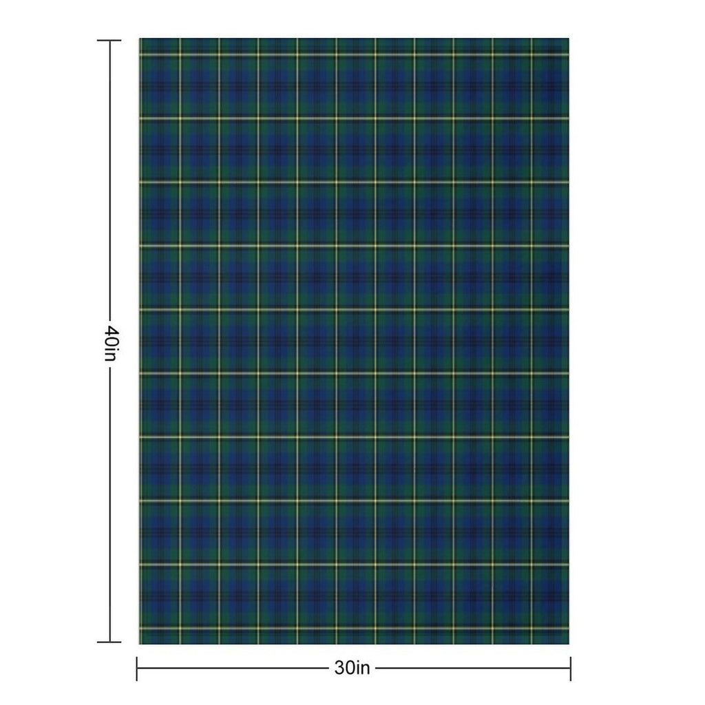 Clan Johnstone Tartan Sustainable Throw Blanket