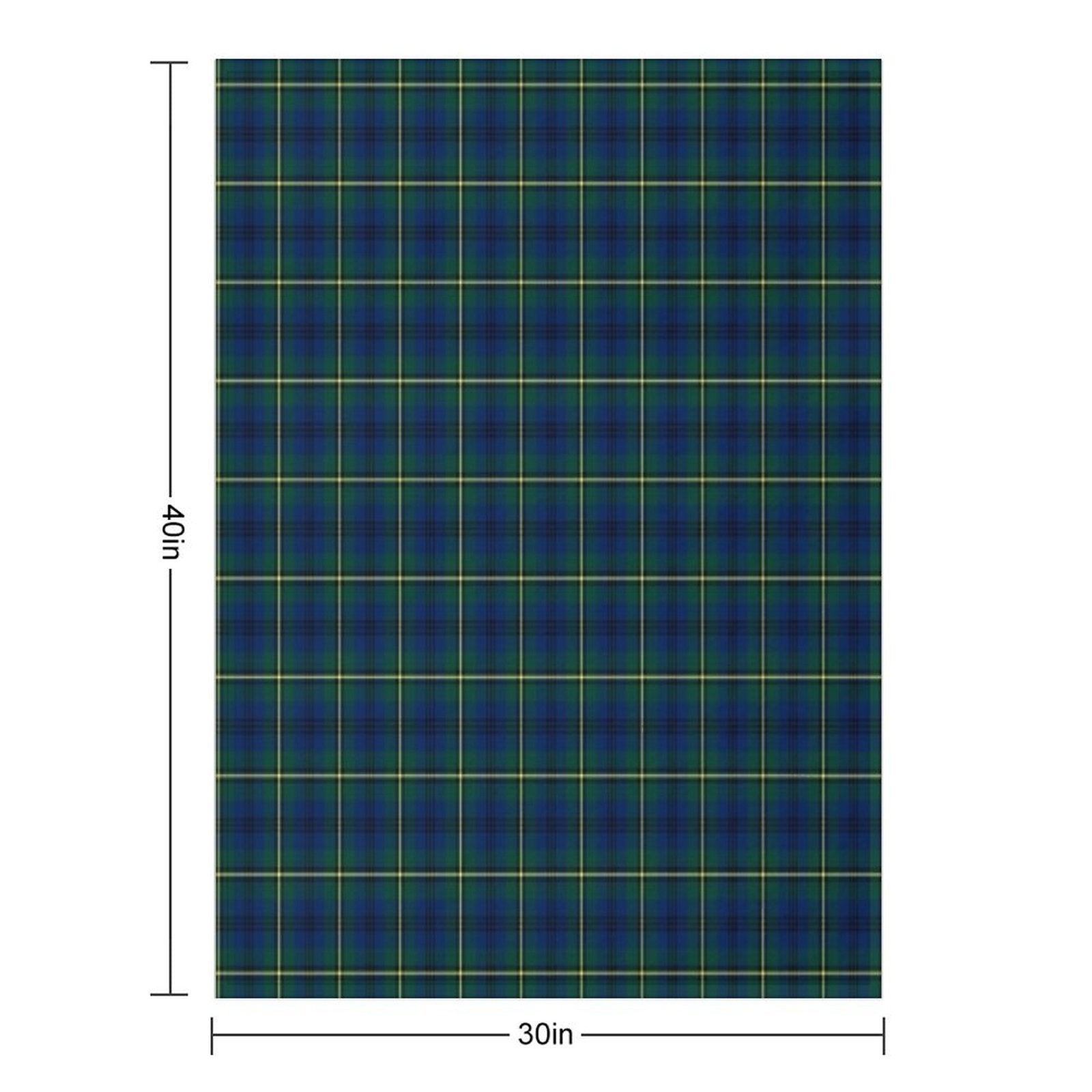 Clan Johnstone Tartan Sustainable Throw Blanket