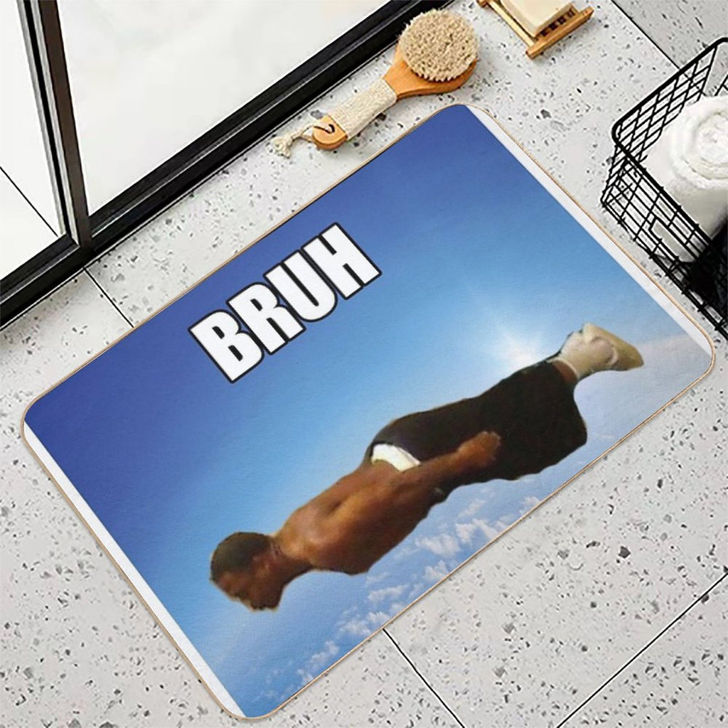 Bruh Dude  Rapid-Drying Bath Mat