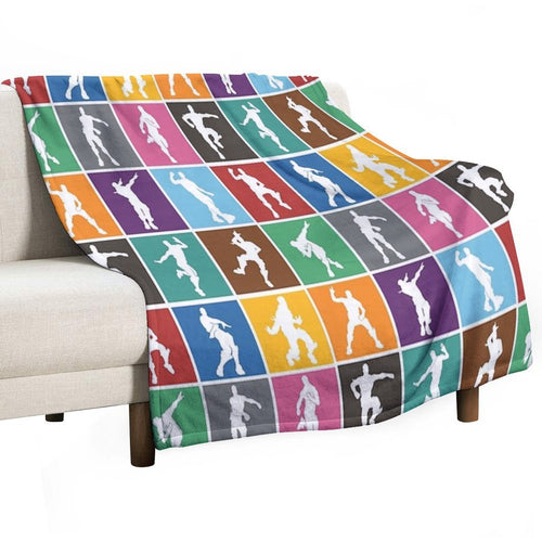 Battle Royale Victory Dance Rainbow Lattice Funny Eco-conscious Throw Blanket
