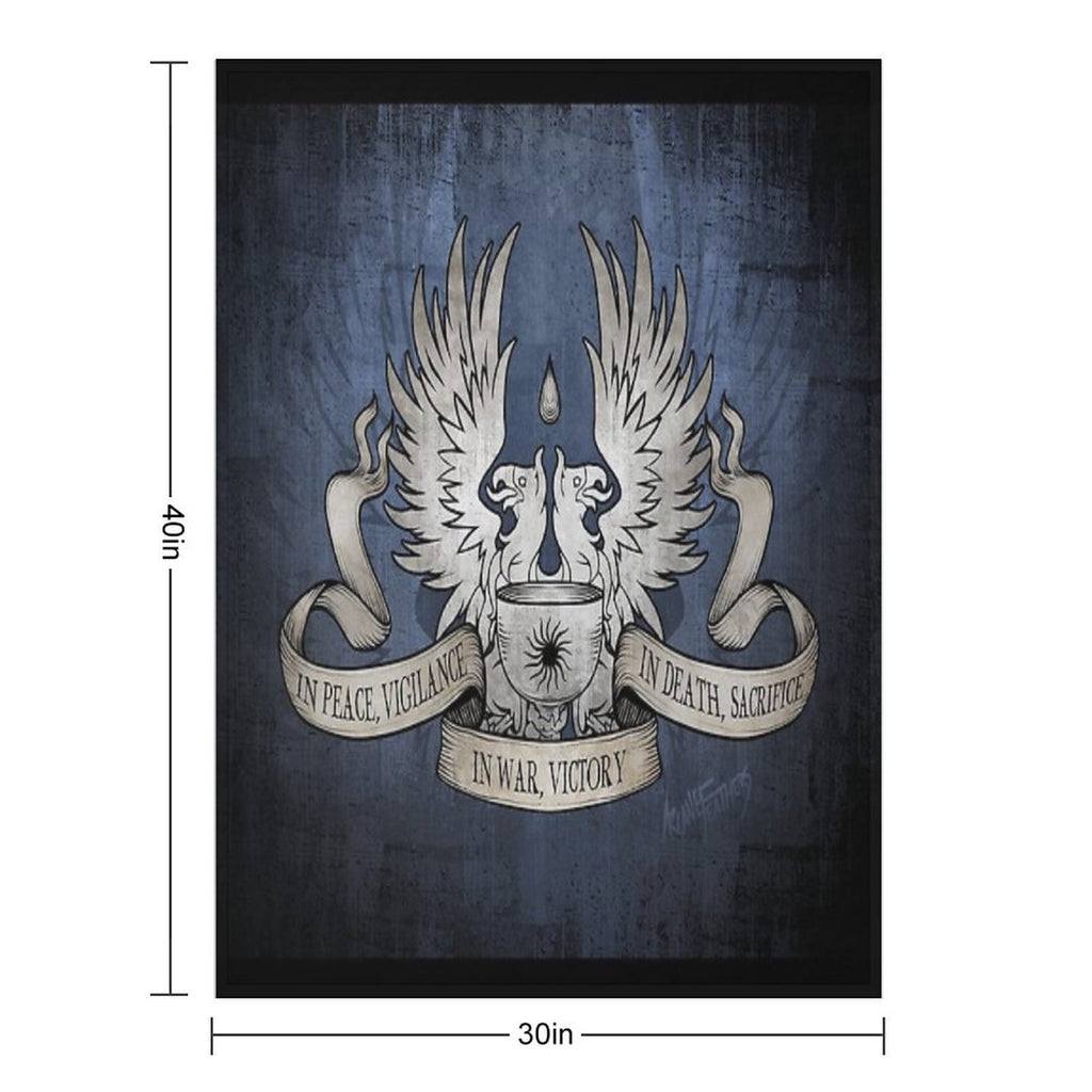Dragon Age Grey Warden Motto Compact Throw Blanket
