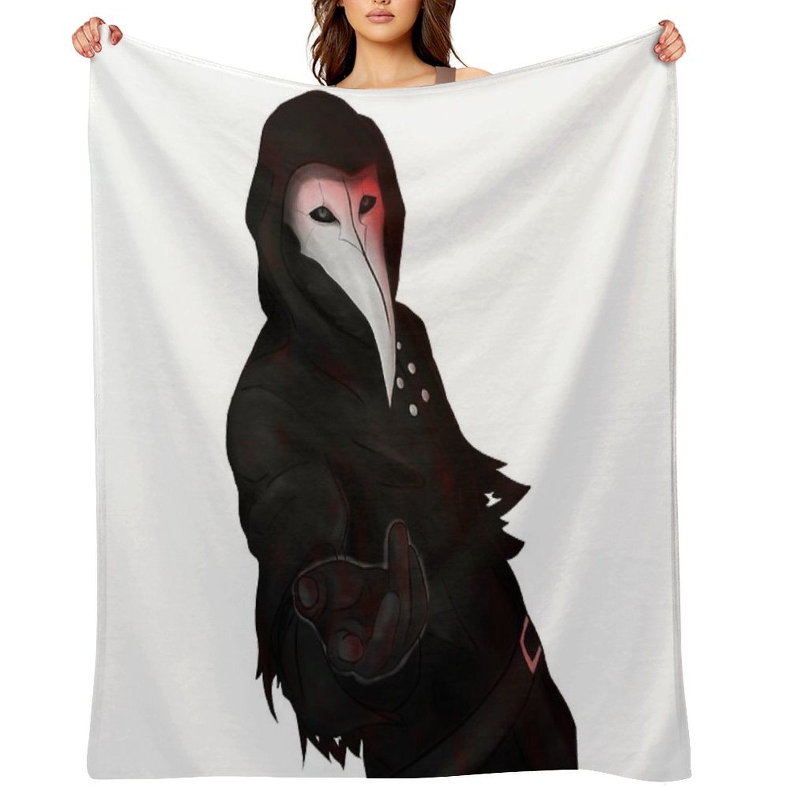 SCP-049 Plague Doctor Versatility Throw Blanket