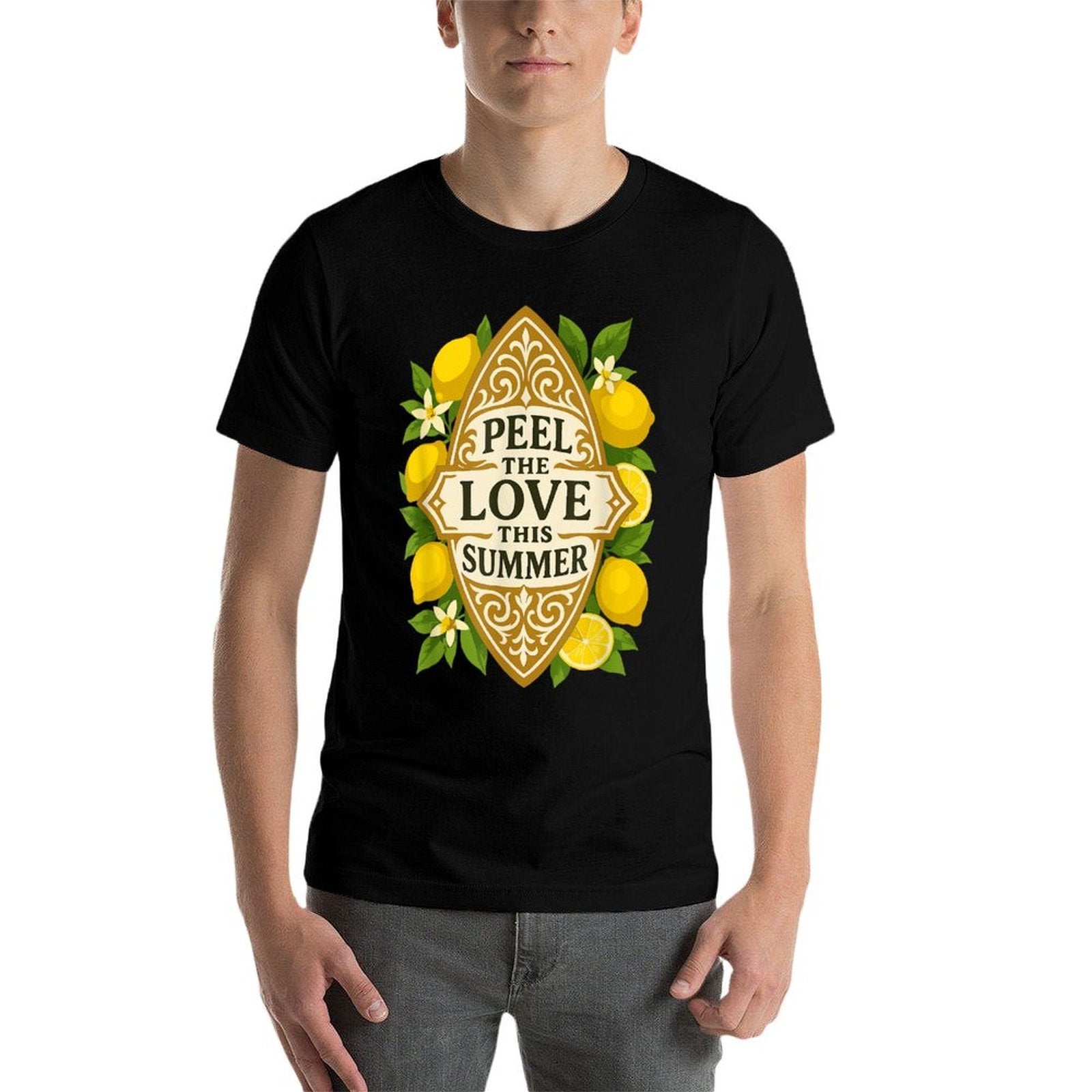 Retro Aesthetic Lemons Citrus Fruit Floral Funny Summer Pun  Oversized Silhouette T-Shirt