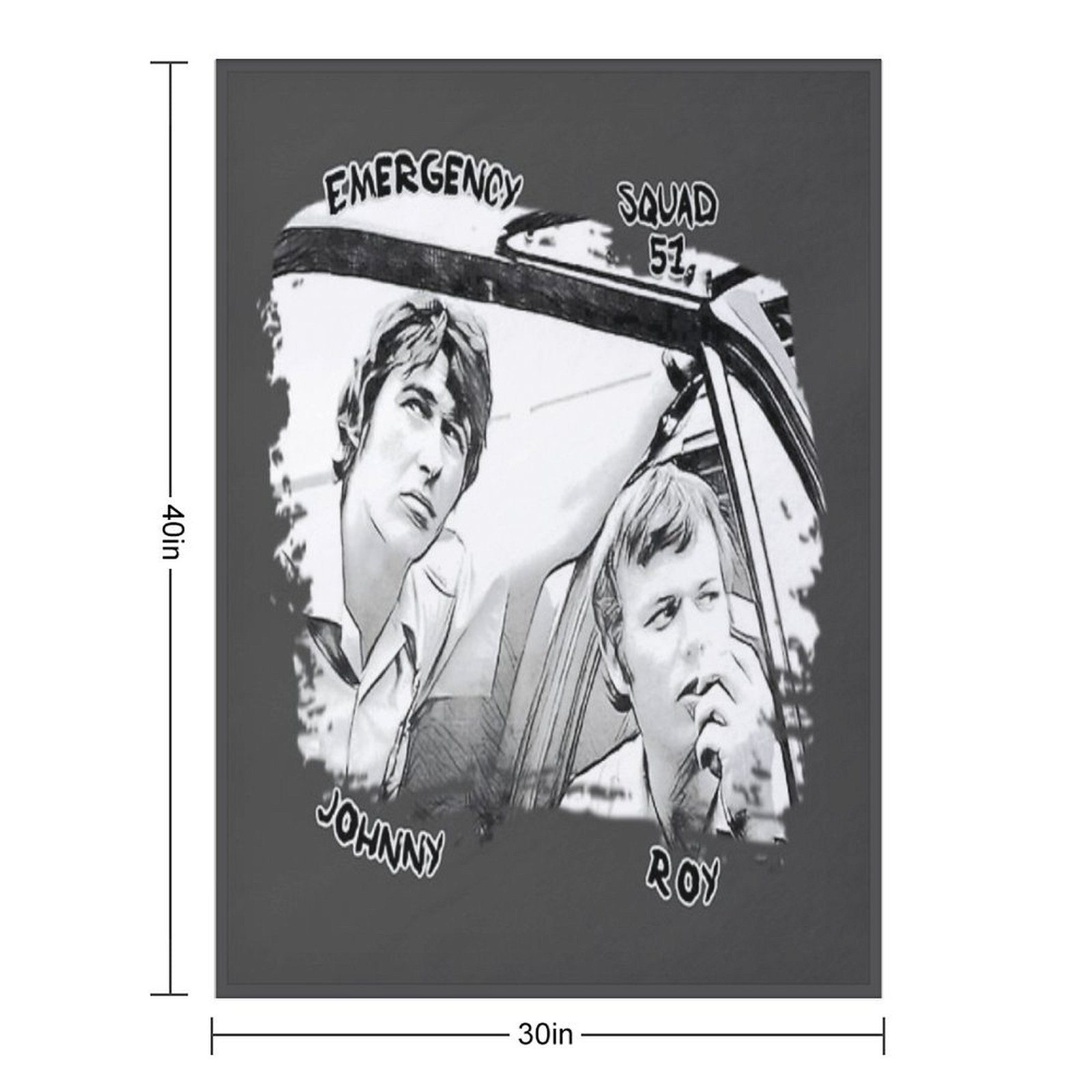 Emergency TV Show Roy And Johnny Velvety-soft Throw Blanket