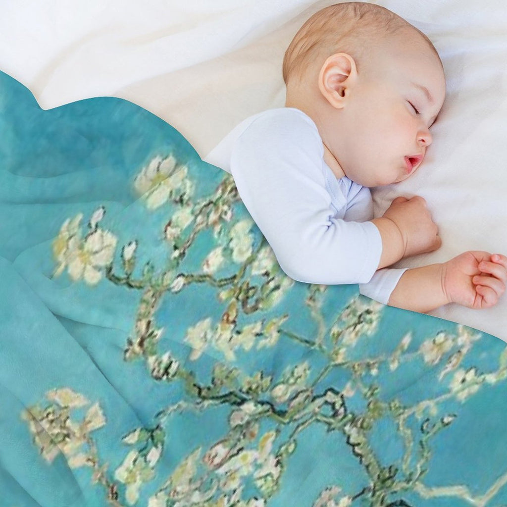 Almond Blossoms by Vincent Van Gogh Multi-functional Throw Blanket
