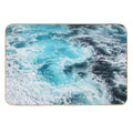 Mesmerizing Blue Ocean Waves  Long-Lasting Bath Mat