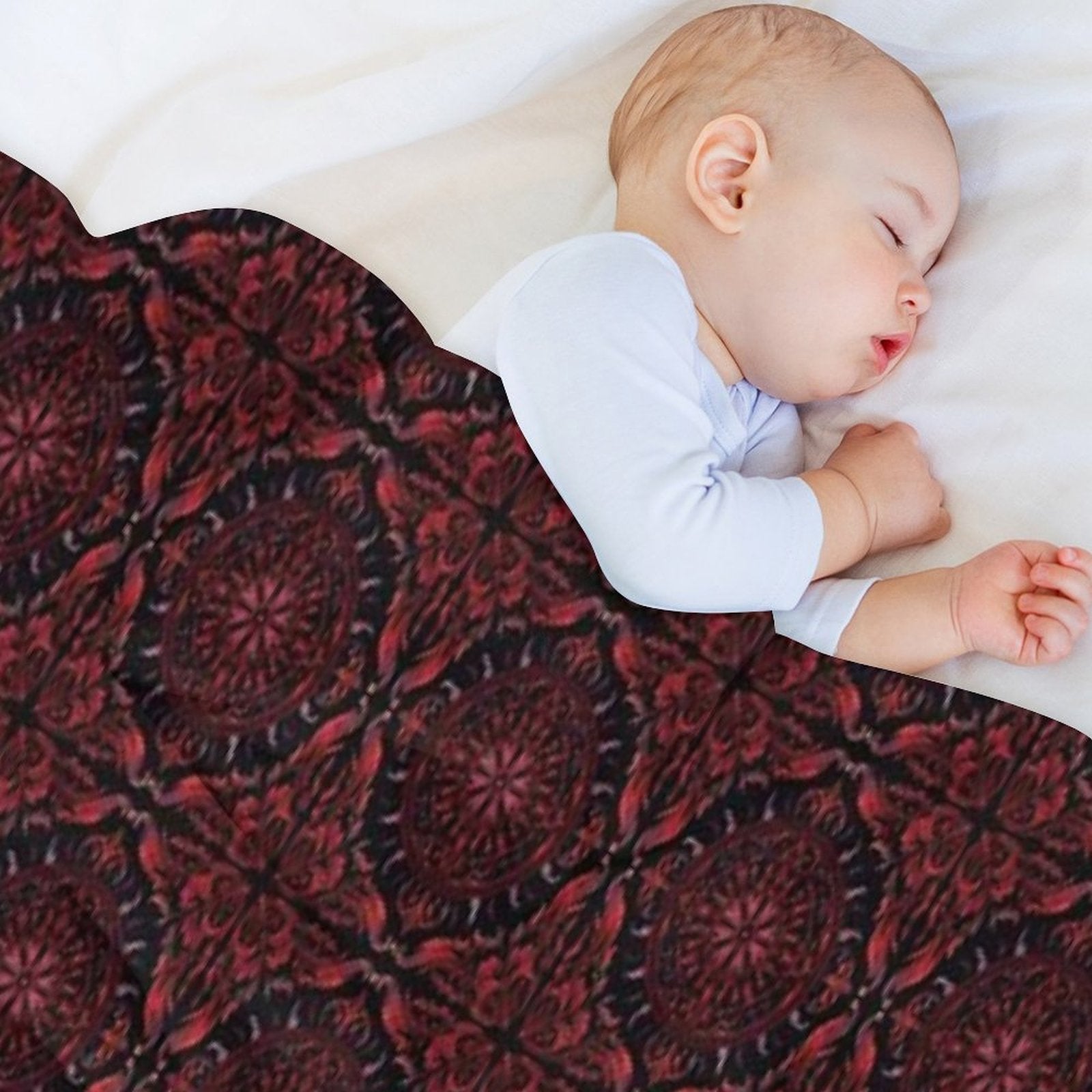Gothic Vampire Pattern Sustainable Throw Blanket