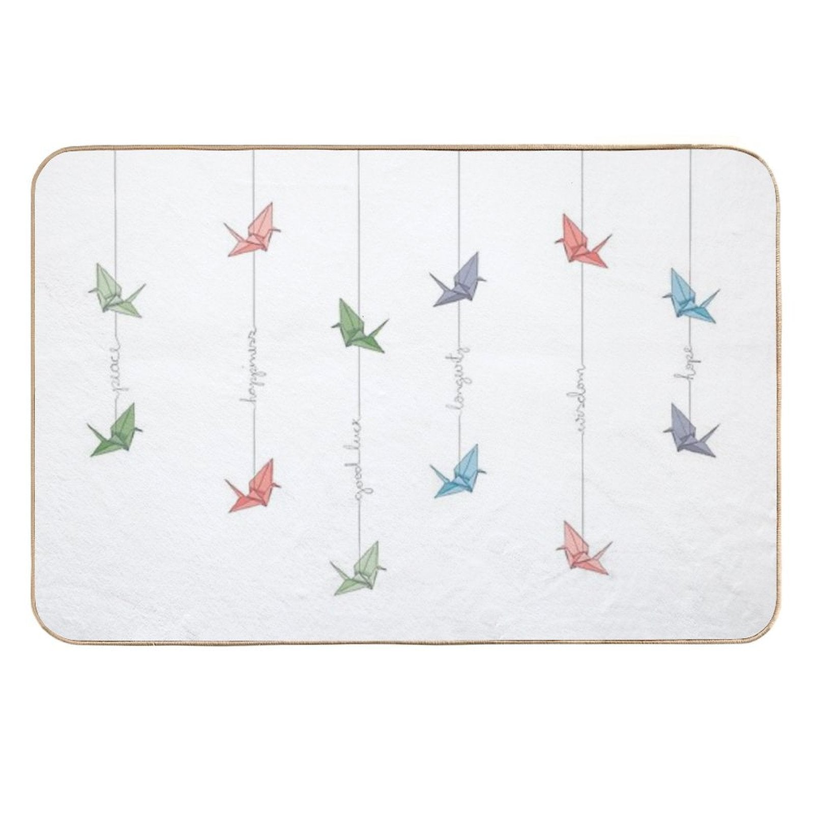 All I Wish for You - Tsuru's Symbolism  Multi-Purpose Bath Mat