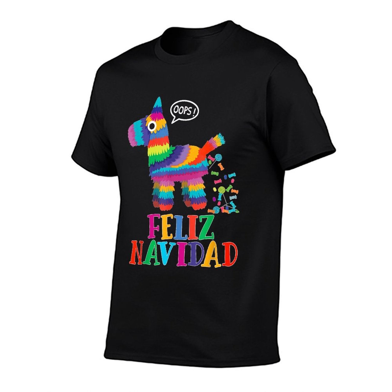 Feliz Navidad Spanish Christmas Funny Mexican Pinata  Tagless Design T-Shirt