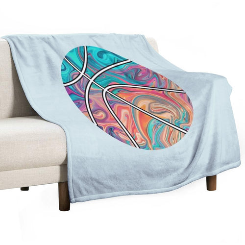 Basketball Ball Watercolors Premium Throw Blanket