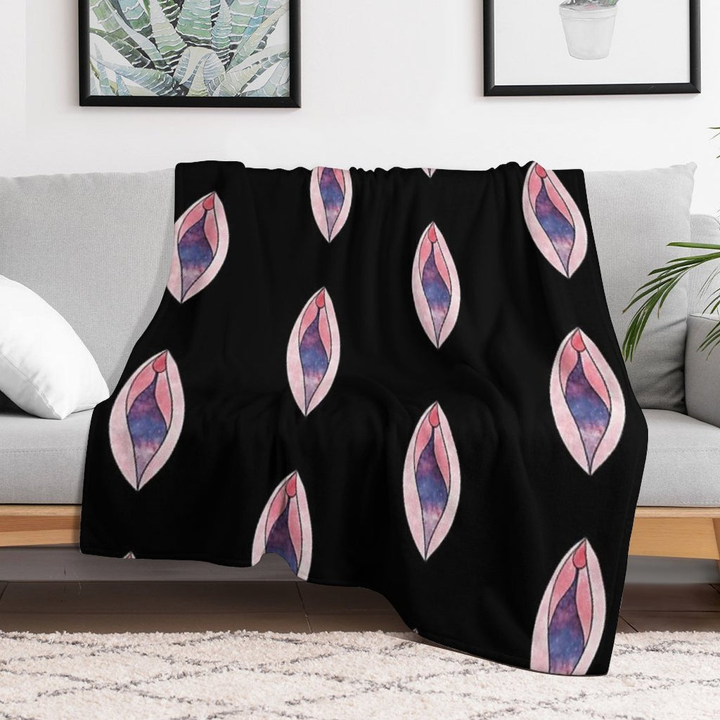 Galaxy Vulva Velvety-soft Throw Blanket