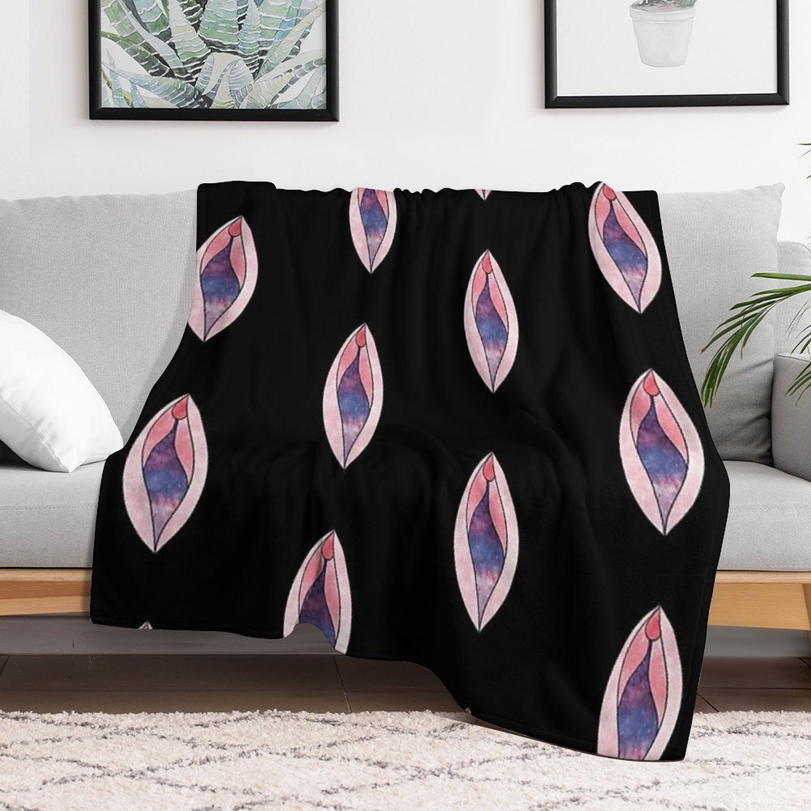 Galaxy Vulva Velvety-soft Throw Blanket