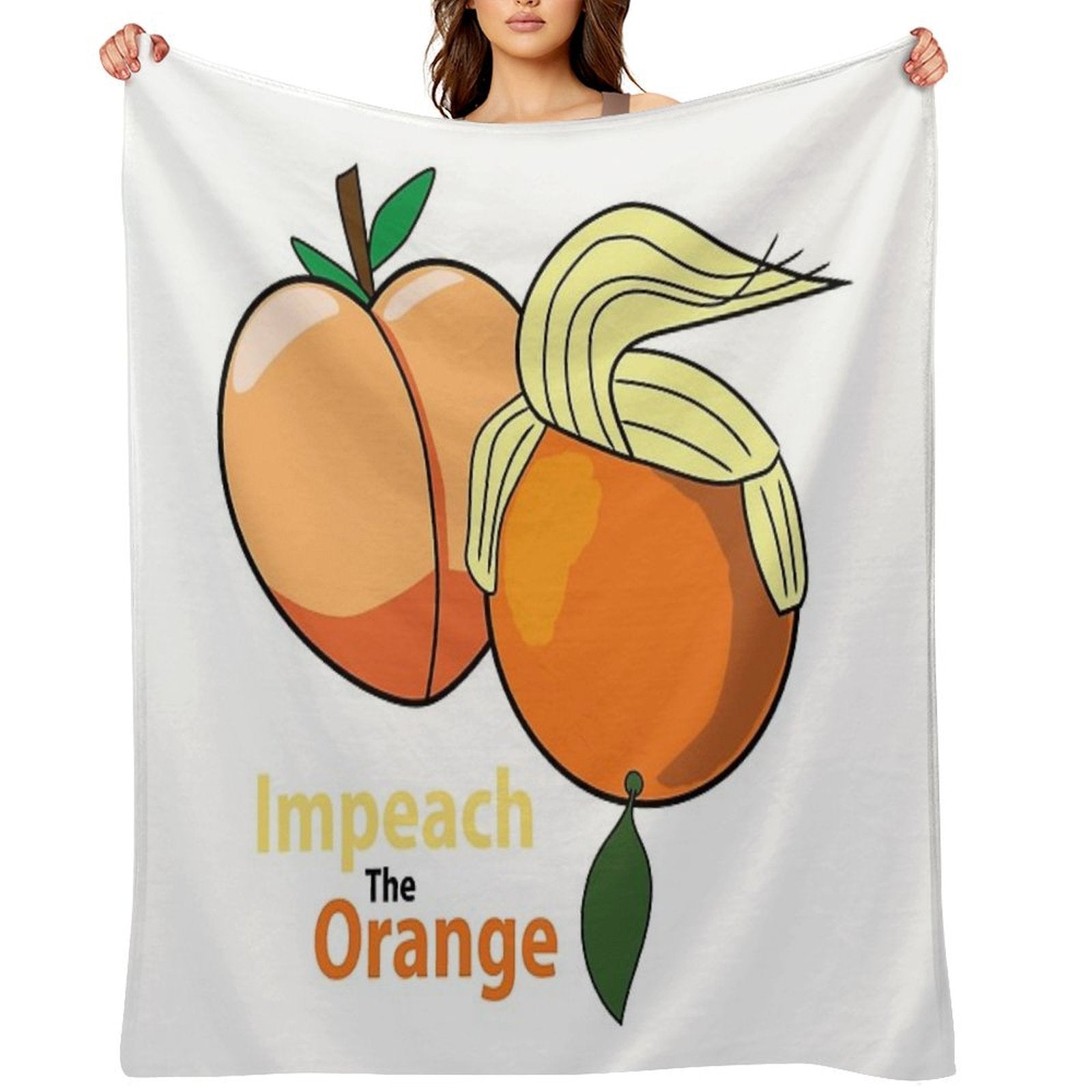 Impeach The Orange No Background Quick-dry Throw Blanket
