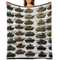 Cold War Main Battle Tanks Travel-friendly Throw Blanket