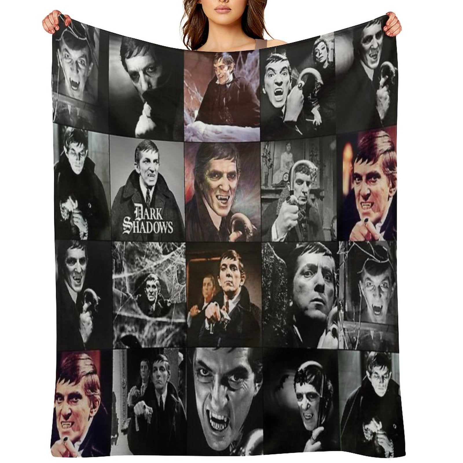 Dark Shadows TV Show Photo Collage Plush Throw Blanket