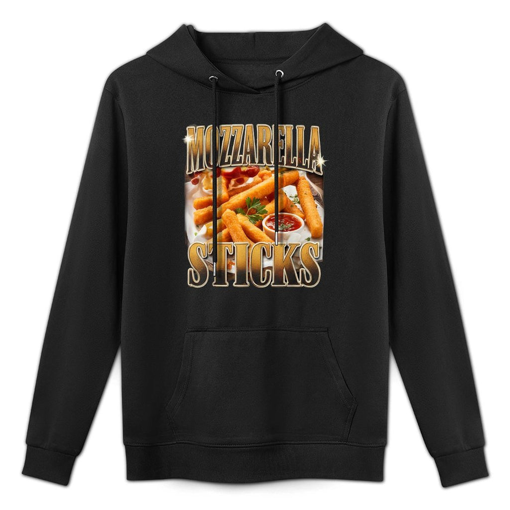 Mozzarella Cheese Sticks Bootleg Rap Memes Aesthetic Cotton-Polyester Blend Hoodie