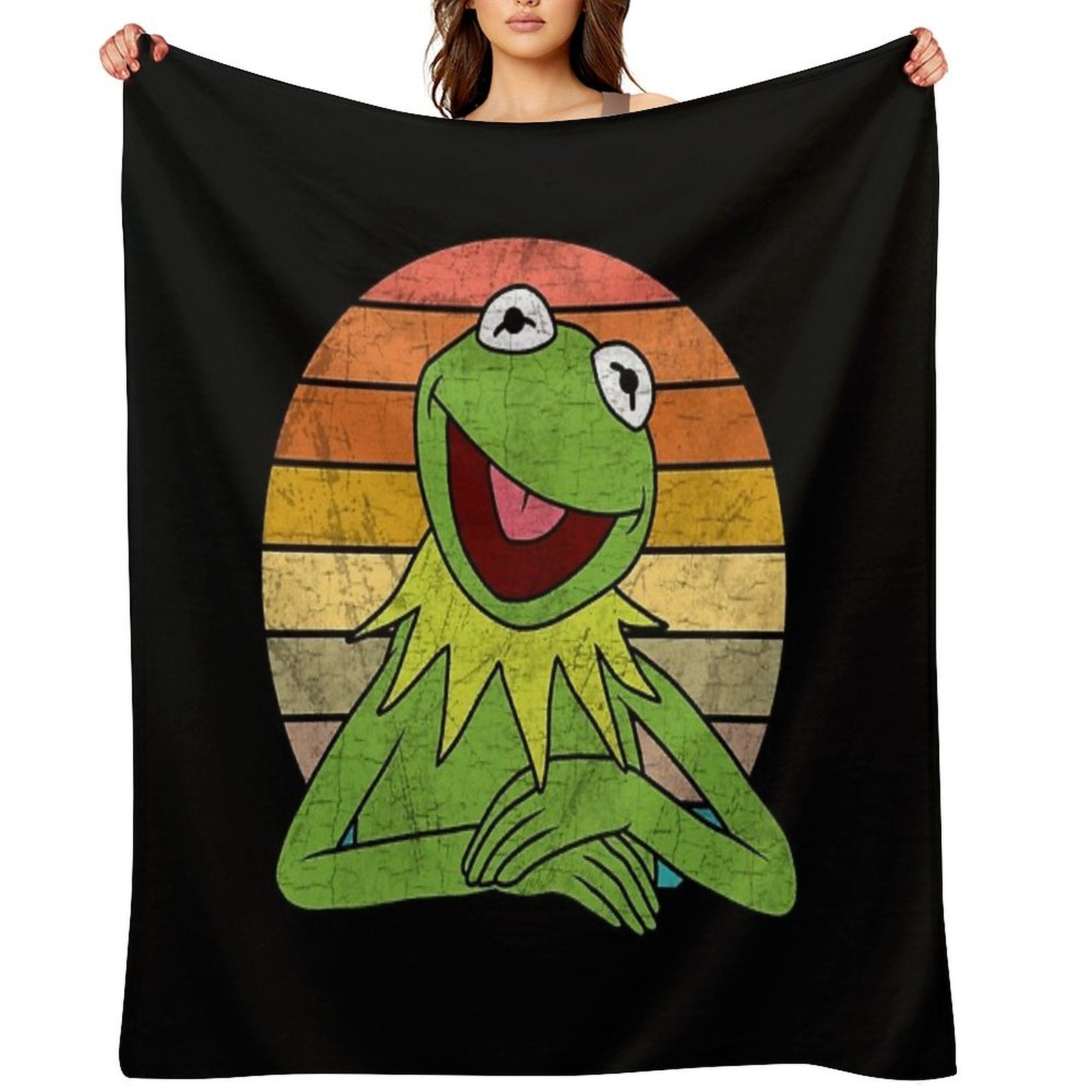 Kermit The Frog Travel-friendly Throw Blanket