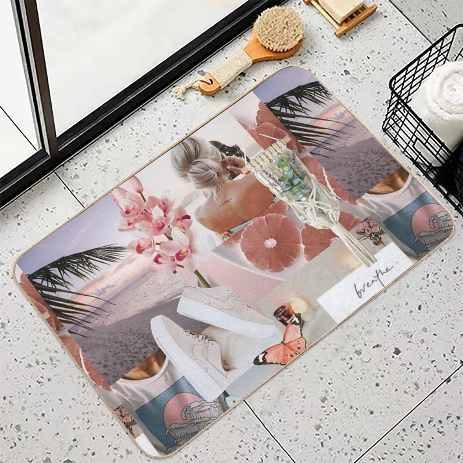 Pale Pink Bath  Absorbent Bath Mat