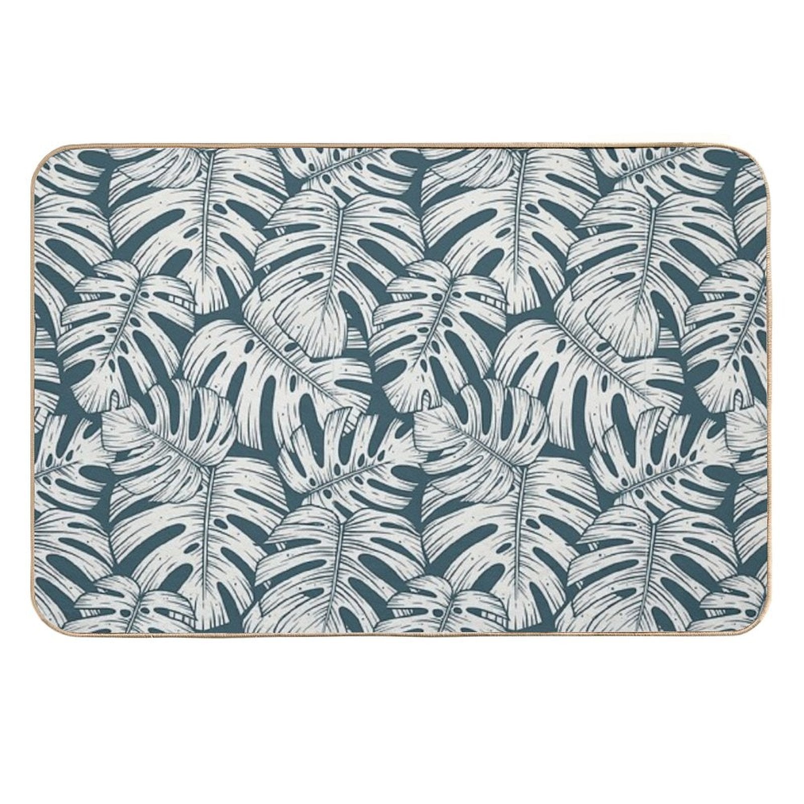 Monstera  Plants Pattern  Paradise Nature  Tropical Vibes  Jungle Pattern  Multi-Purpose Bath Mat