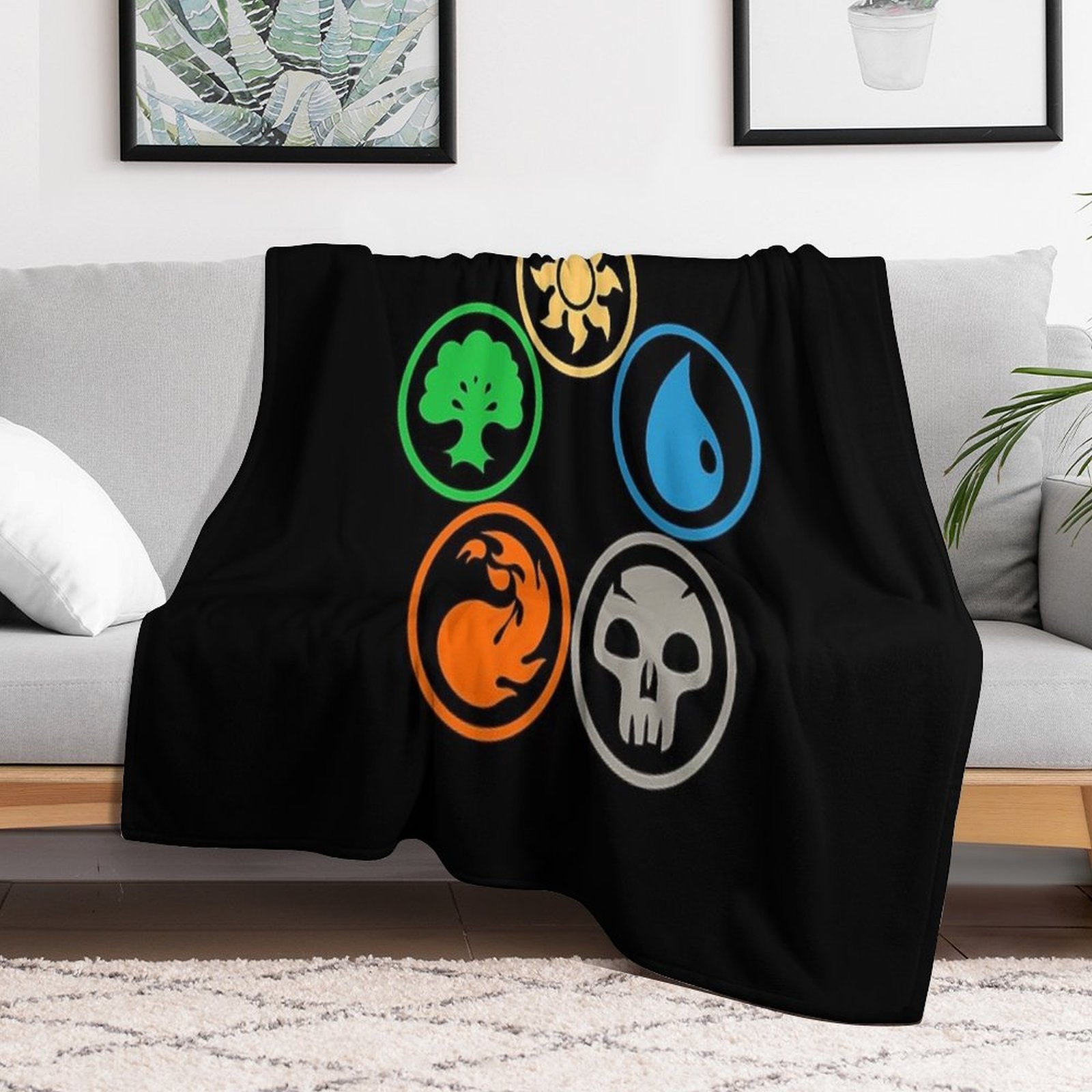 Amergo Posisi Pas Machine-washable Throw Blanket