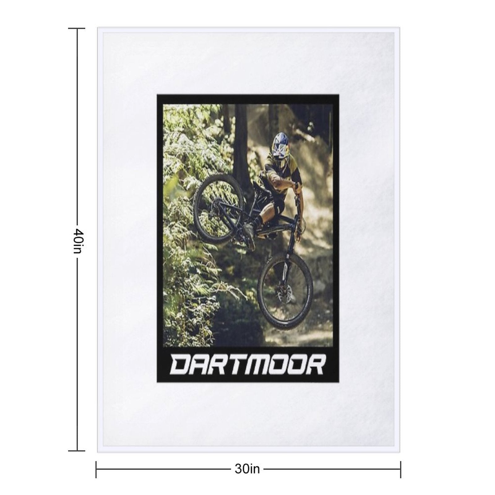 Cyclist Jumping with His Dartmoor Bikes Travel-friendly Throw Blanket