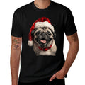 Pug Christmas  Heathered Texture T-Shirt