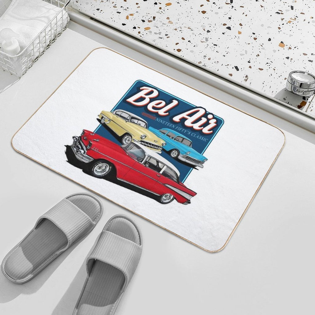 Three Bel Airs Durable Bath Mat