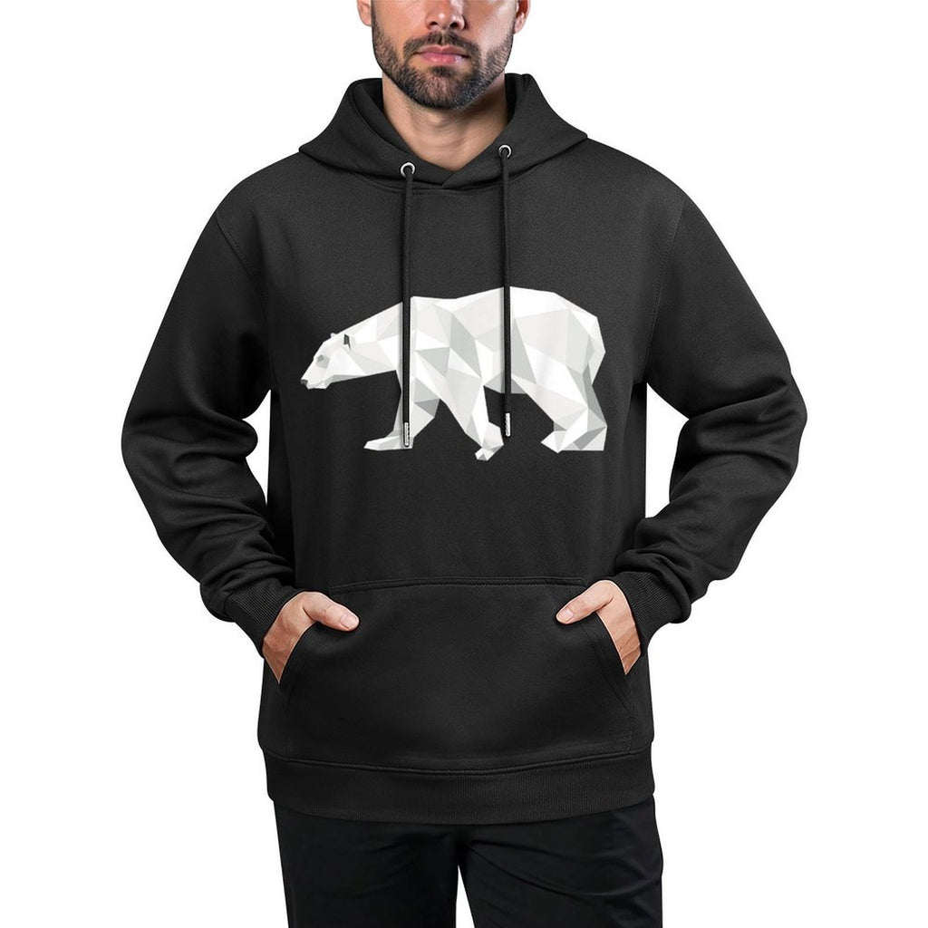 Cool Polar Bear Geometric Pattern Boho Art Christmas Animal Shrink-Resistant Hoodie