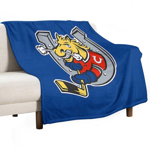 Barrie Colts Ontario Hockey Sustainable Throw Blanket