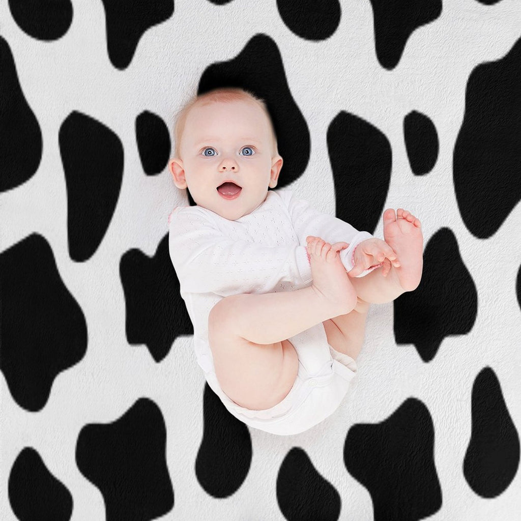 Cow Spots Pattern Cows Animal Print Machine-washable Throw Blanket