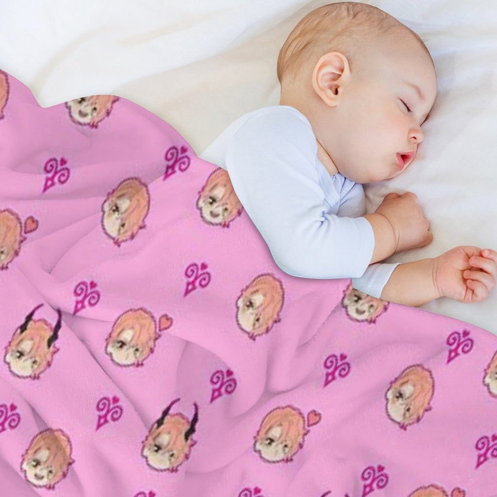 Obey Me - Asmo Pattern Travel-friendly Throw Blanket
