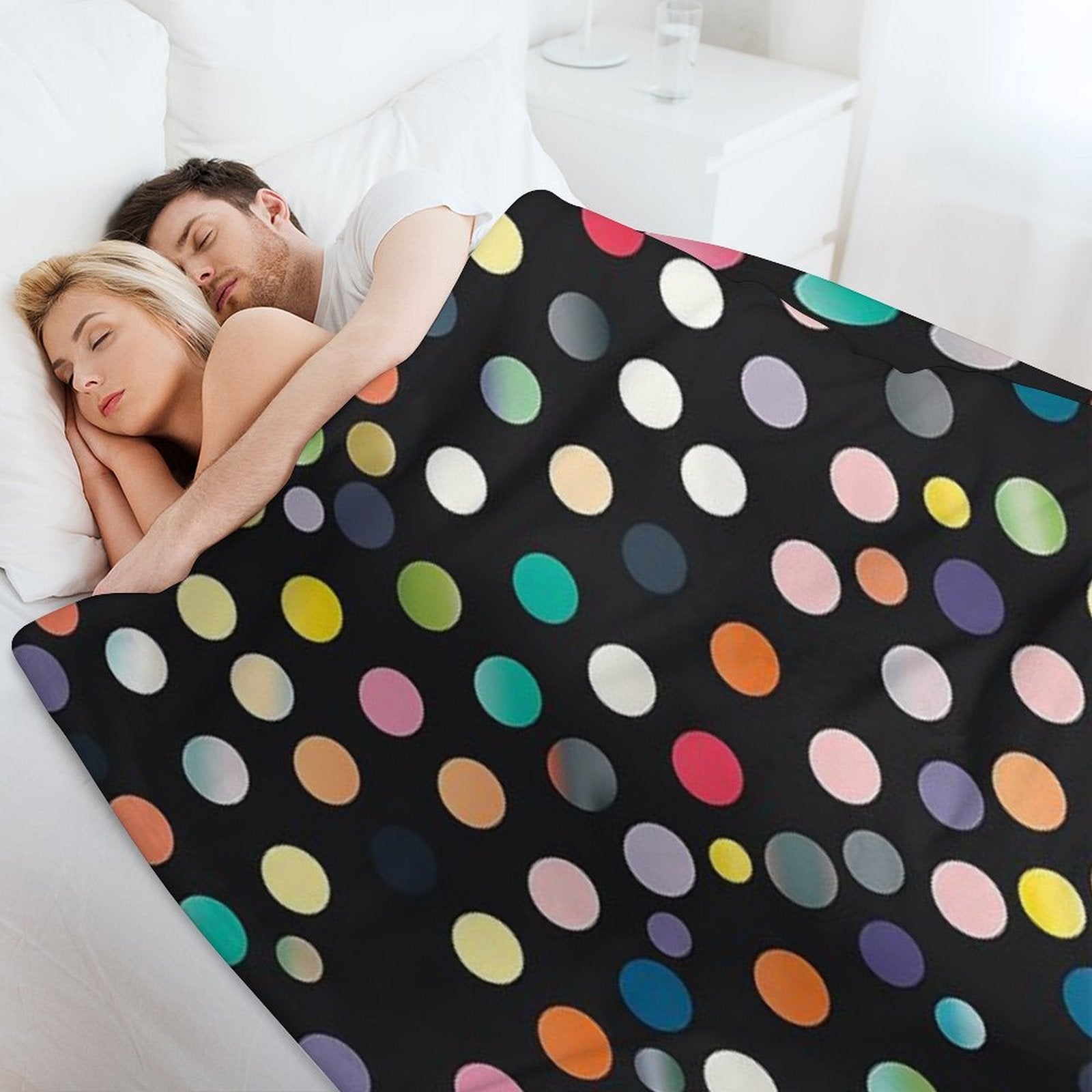 Rainbow Glitz Sustainable Throw Blanket