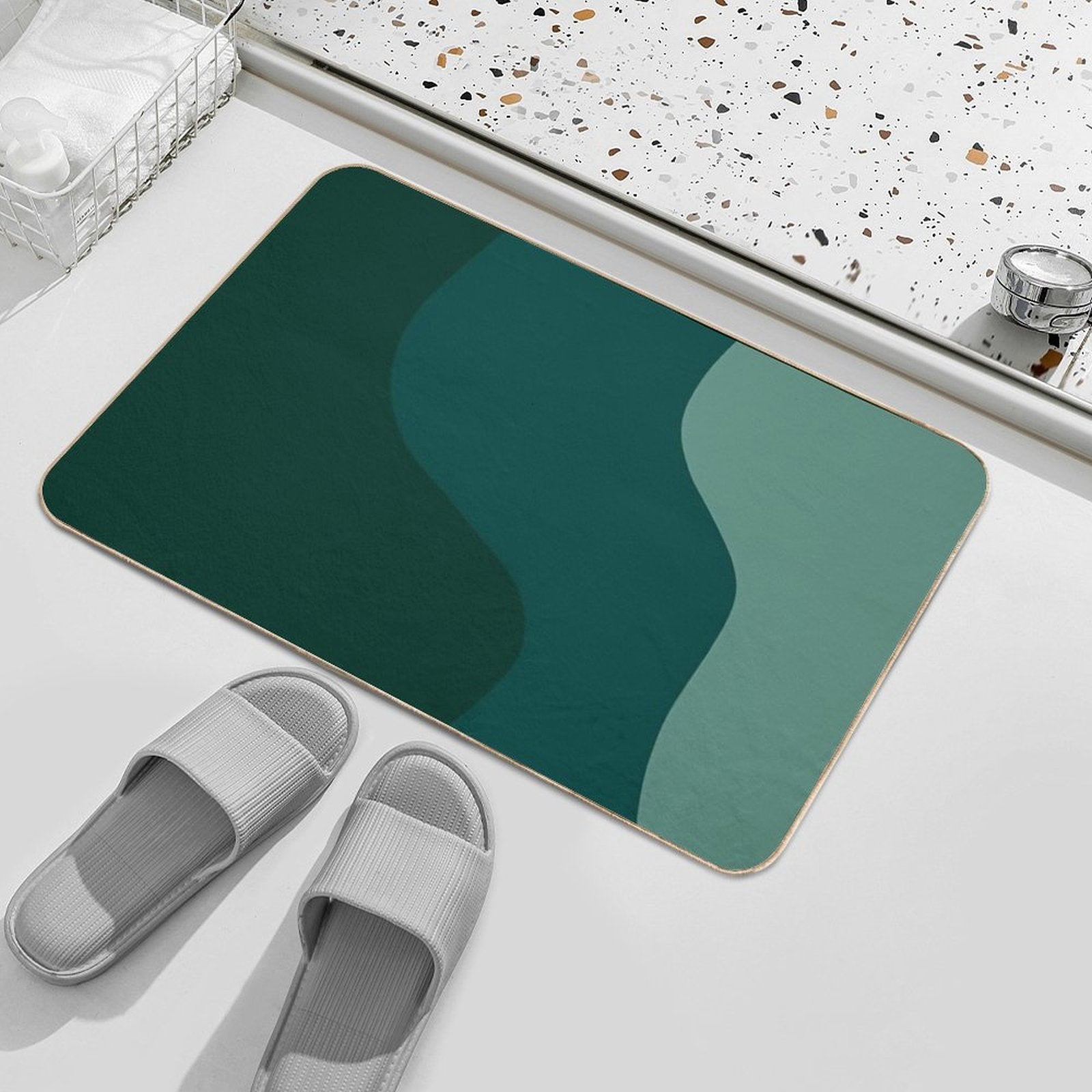 Abstract Minimal 63  Long-Lasting Bath Mat